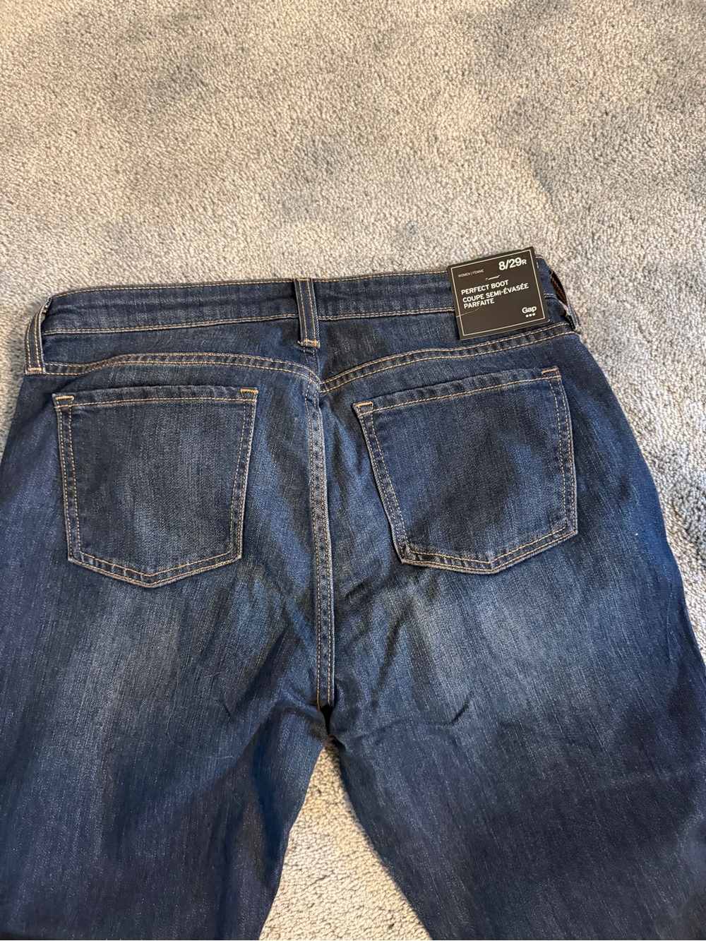 NWT Gap Factory perfect boot Jeans in Dark Blue Denim
